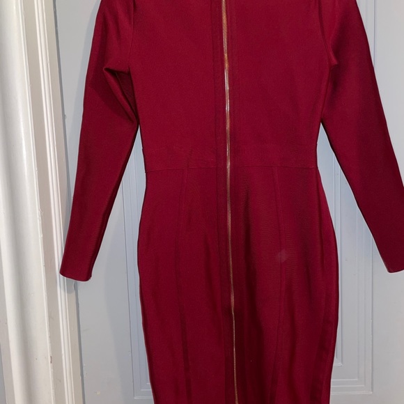Red Bodycon Dress with Gold Zipper!! - Picture 5 of 8